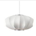 Nowoczesna lampa wisząca Silk V-shape 45 - biała nad stół