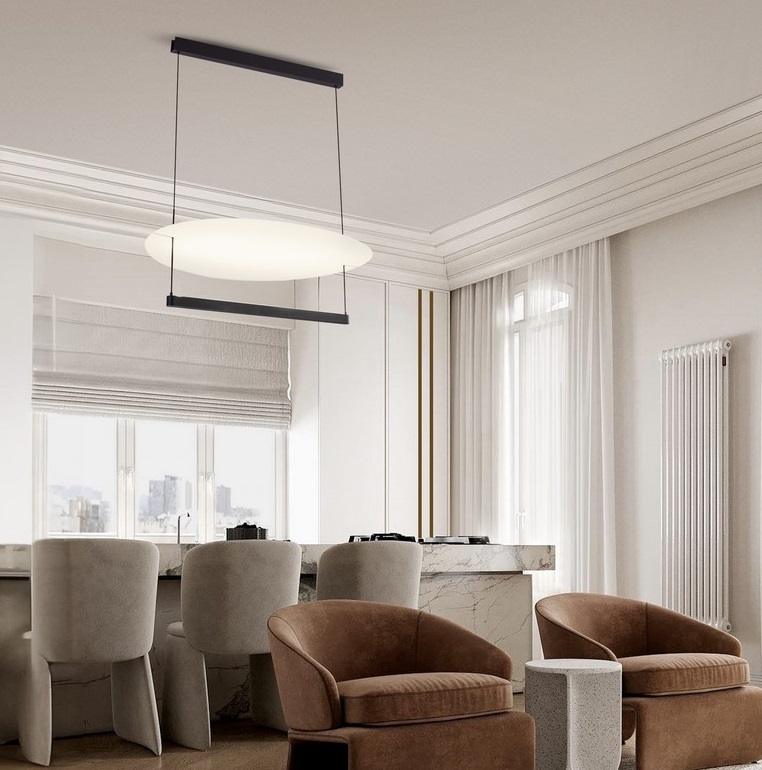 Nowoczesna lampa wisząca do salonu Sfumato 85 - czarna