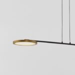 Płaska lampa wisząca Vialto 2 - złote dyski