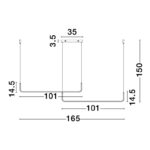 Podłużna lampa wisząca Lineform 2