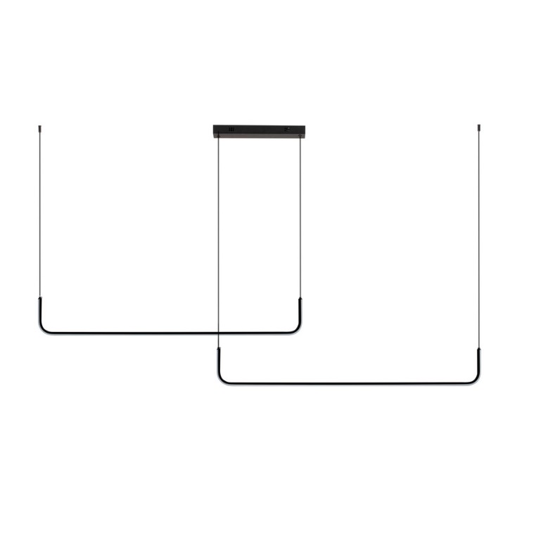 Podłużna lampa wisząca nad wyspę Lineform 2 LED - czarna 42W