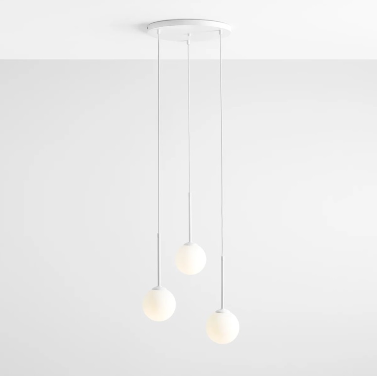 Potrójna lampa wisząca do salonu Bosso Ring 3 - kule