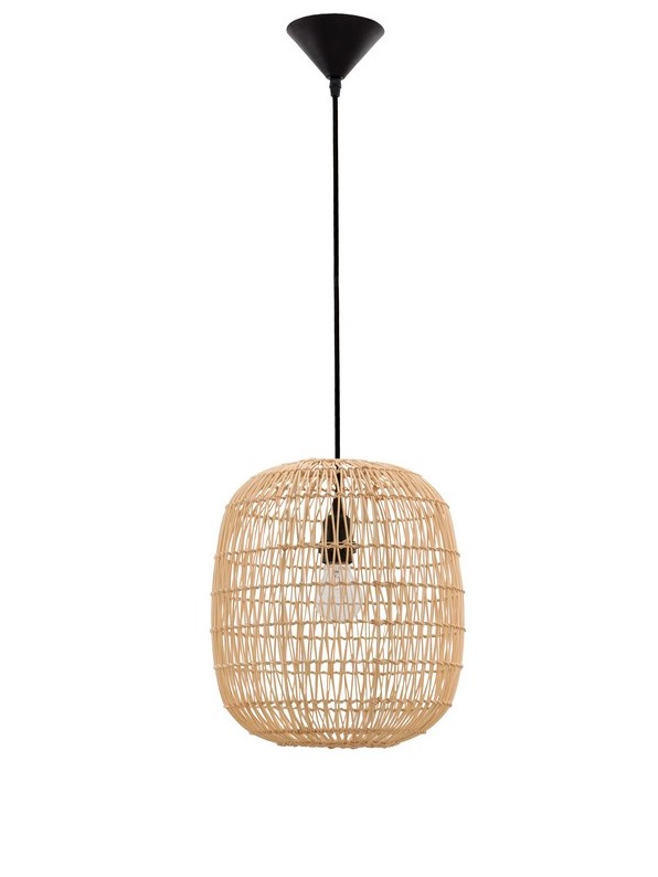 Rattanowa lampa wisząca Zoreli 30 - beżowa