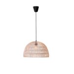 Rattanowa lampa wisząca nad stół Zoreli - beżowa