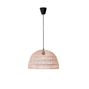 Rattanowa lampa wisząca nad stół Zoreli 40 - beżowa