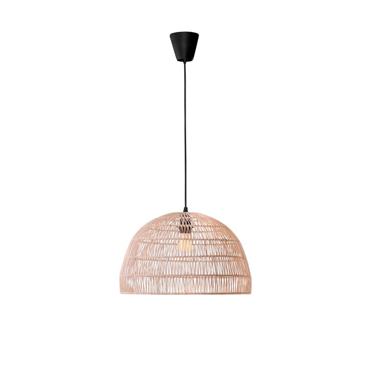Rattanowa lampa wisząca nad stół Zoreli - beżowa