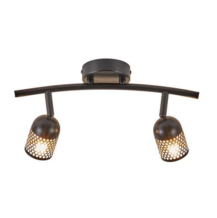 SALE! Czarna lampa sufitowa Alfred 2 - reflektorki na listwie