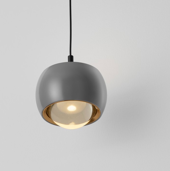 Szara lampa wisząca nad półkę Softlin LED