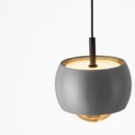 Szara lampa wisząca nad szafkę nocną Softlin LED