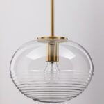 Szklana klasyczne lampa wisząca Quina 28 - złota