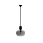 Szklana lampa wisząca Mellu 22 - dymiony klosz