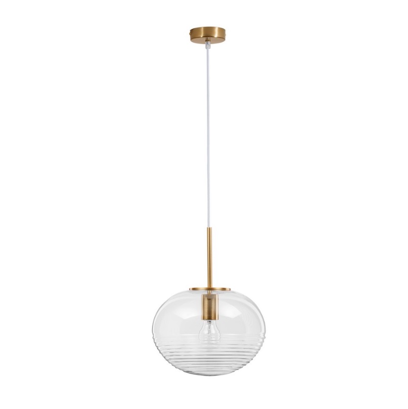 Szklana lampa wisząca Quina 28 - klasyczne złoto