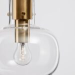 Transparentna lampa wisząca Mellu 22 - złota oprawa