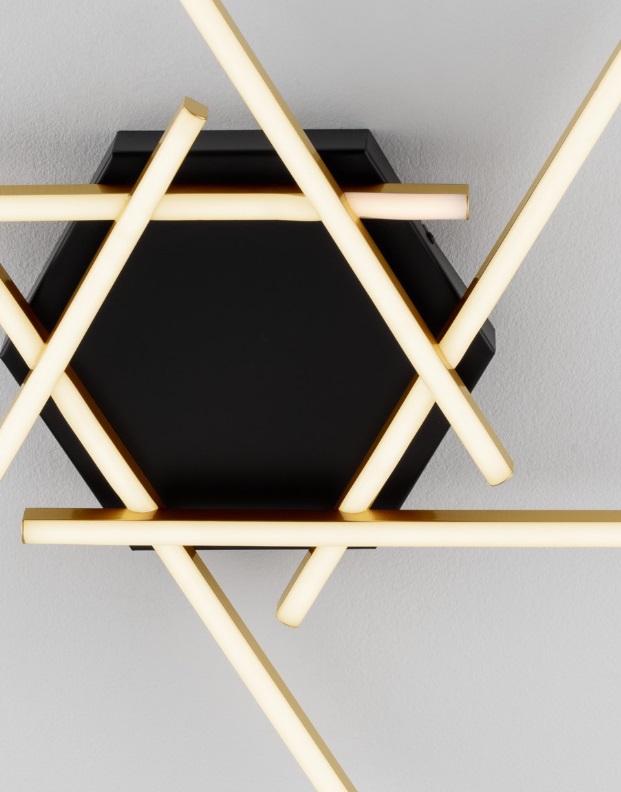 Złota lampa sufitowa Shadowbeam