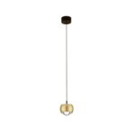Złota lampa wisząca Softlin LED - elegancka kulka