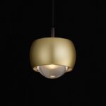 Złota lampa wisząca Softlin LED - kulka