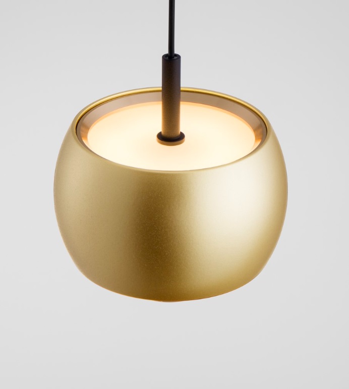 Złota lampa wisząca Softlin LED