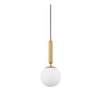 Złota lampa wisząca Veliana - szklana kula