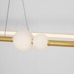 Złota lampa wisząca Xalume