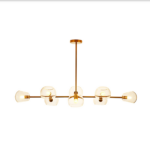 Złota lampa wisząca art deco Cosmic 8 - nad stół