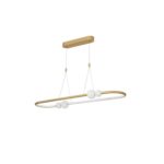 Złota lampa wisząca na pilota Xalume LED - 45W - nad stół