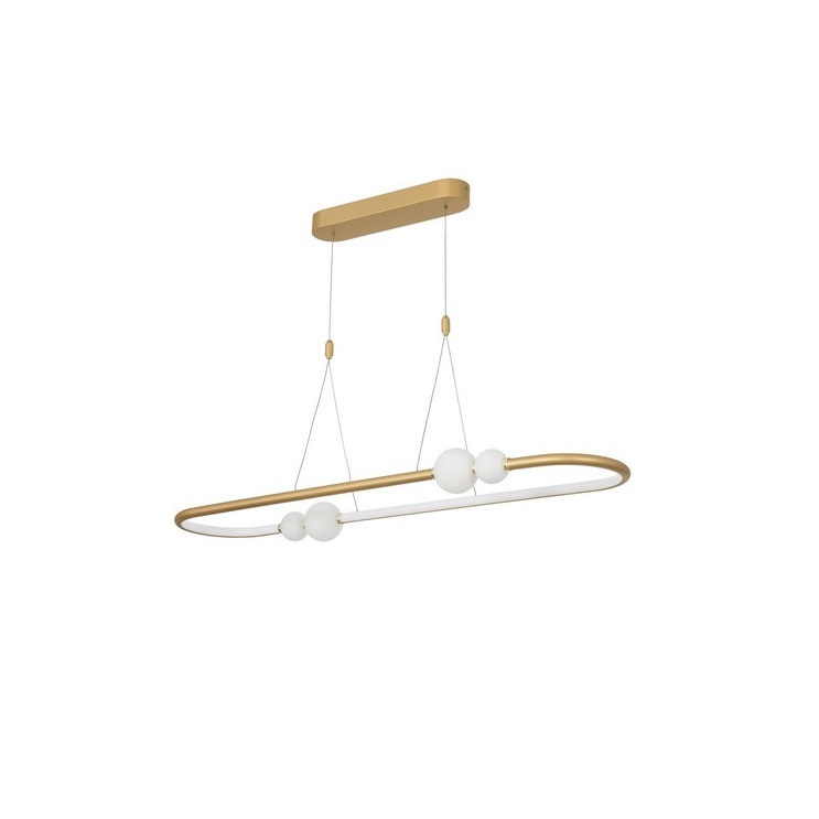 Złota lampa wisząca na pilota Xalume LED - 45W - nad stół