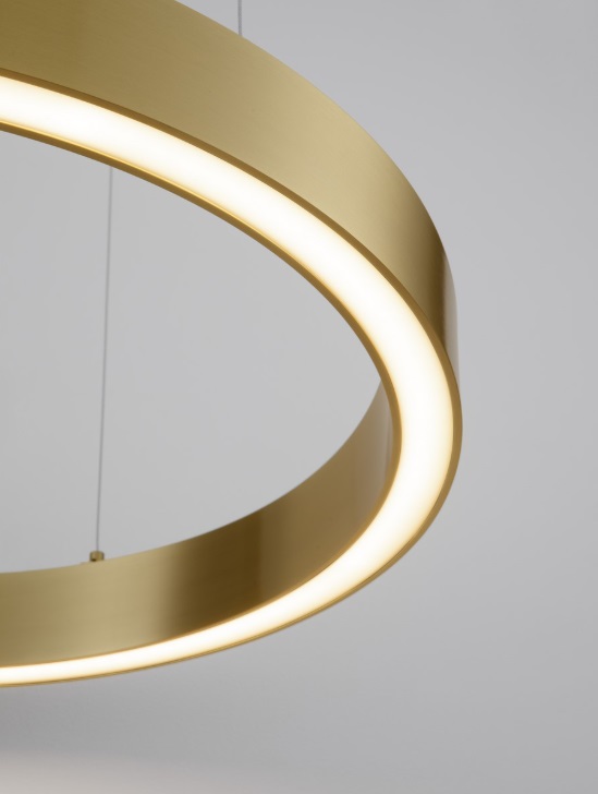 Złoty żyrandol Tovia 60 - elegancka obręcz LED