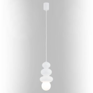 Biała lampa wisząca japandi Orlando Plus - IP44