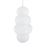 Biała szklana lampa wisząca Orlando Plus Argon - japandi