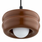 Szklana brązowa lampa wisząca Tevo