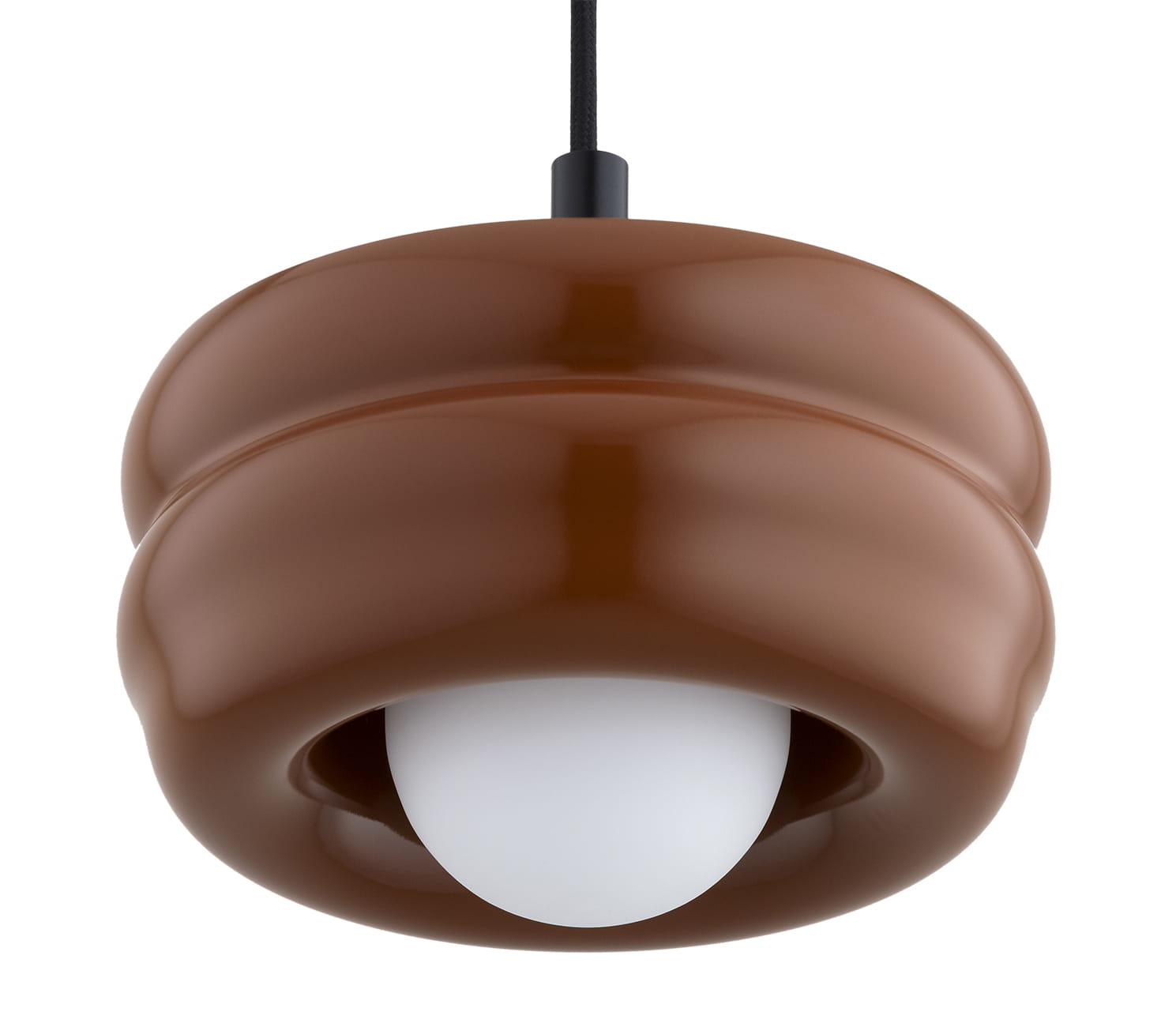 Szklana brązowa lampa wisząca Tevo