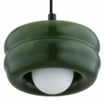 Ciemnozielona lampa wisząca Tevo Argon - szklany klosz