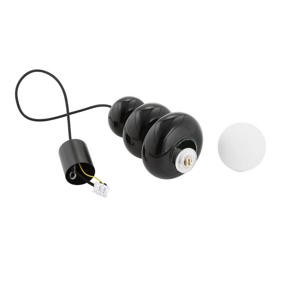 Czarna lampa wisząca Orlando Plus - ozdobne kulki