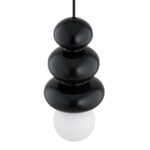 Czarna lampa wisząca Orlando Plus Argon - dekoracyjne kulki