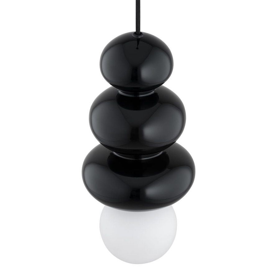 Czarna lampa wisząca Orlando Plus Argon - dekoracyjne kulki
