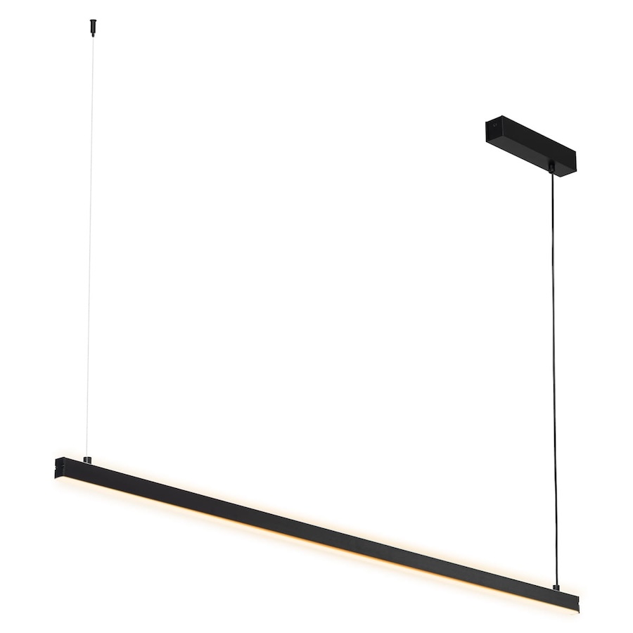 Czarna lampa wisząca belka Miami 120cm - podłużna
