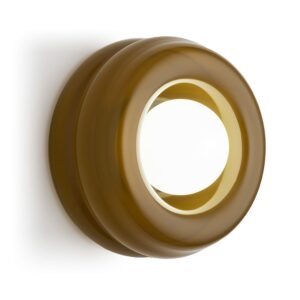 Lampa sufitowa/kinkiet w bursztynowym kolorze Tevo 19cm - szkło