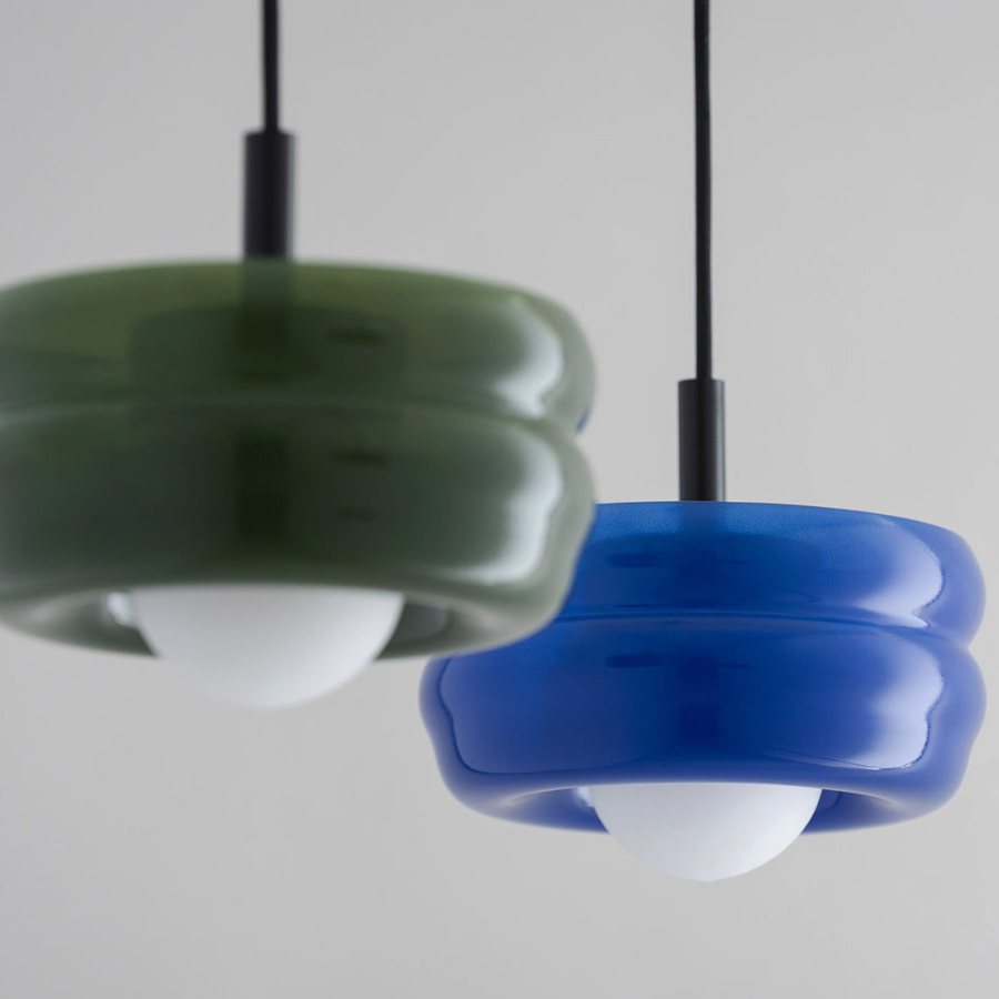 lampa wiszaca ciemnozielona i niebieska Tevo Argon