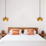Lampa wisząca do przytulnej sypialni do łóżka Tevo Argon
