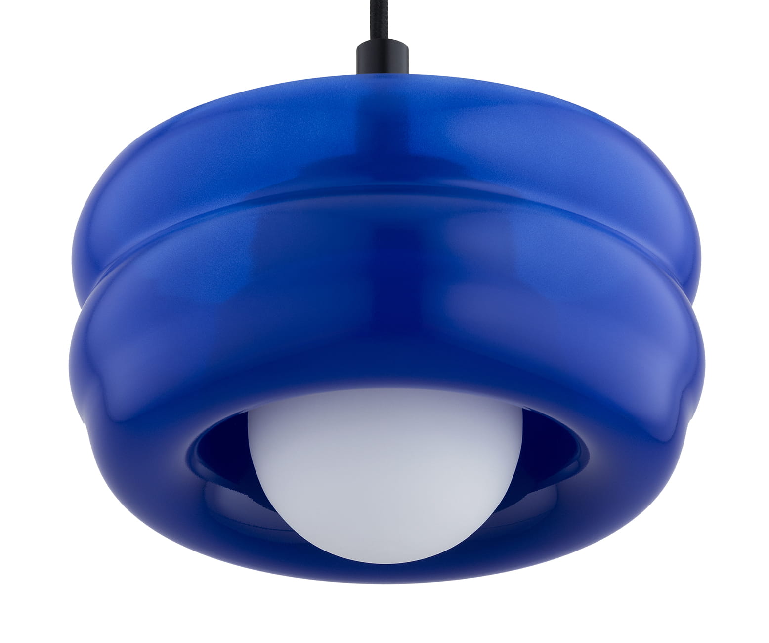 Niebieska pofalowana lampa wisząca Tevo