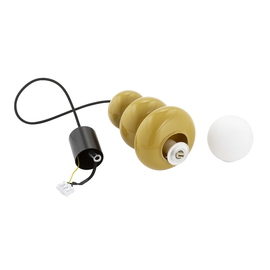 Musztardowa lampa kulka Orlando Plus Argon