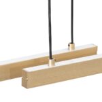 podwójna podłużna zlota lampa belki Miami Argon