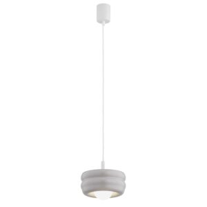 Szara szklana lampa wisząca Tevo - klosz kulka