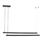 Czarna lampa wisząca 2 belki Miami 120cm - światło góra dół