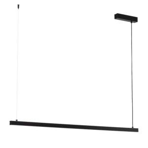 Czarna lampa wisząca Miami 120cm - podłużna nad wyspę