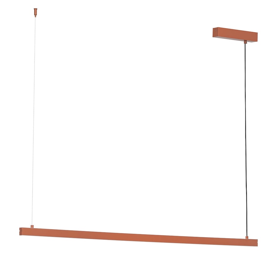 Podłużna lampa wisząca liniowa Miami Argon - terakota