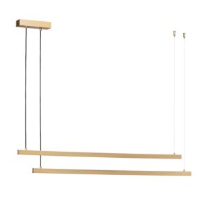 Złota lampa wisząca nad stół Miami 120cm - światło góra dół