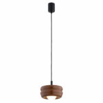 Szklana lampa wisząca Tevo- brązowa terracotta