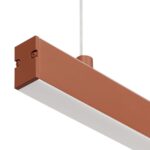 waska dluga lampa wiszaca terakota nad blat