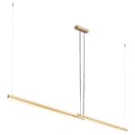 Złota liniowa lampa wisząca nad stół konferencyjny - Miami 2